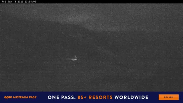 Perisher Blue Cow Live snow cam captured at 18 September 2026 at 11:54 pm AEST