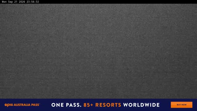 Perisher Blue Cow Live snow cam captured at 21 September 2026 at 11:56 pm AEST