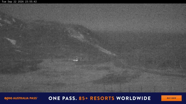 Perisher Blue Cow Live snow cam captured at 22 September 2026 at 11:56 pm AEST