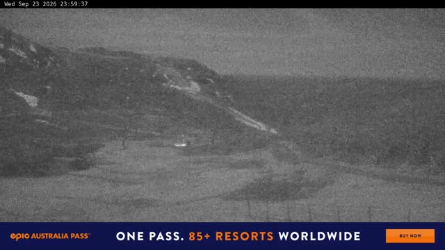 Perisher Blue Cow Live snow cam captured at 23 September 2026 at 11:59 pm AEST