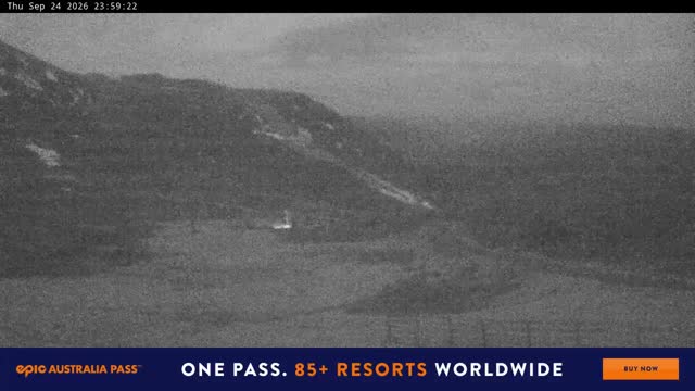 Perisher Blue Cow Live snow cam captured at 24 September 2026 at 11:59 pm AEST