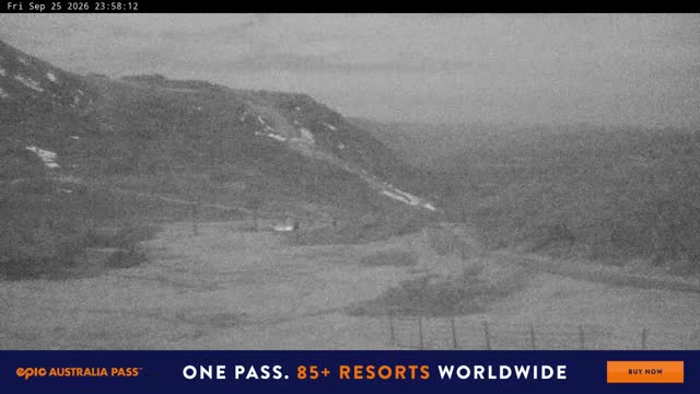 Perisher Blue Cow Live snow cam captured at 25 September 2026 at 11:58 pm AEST