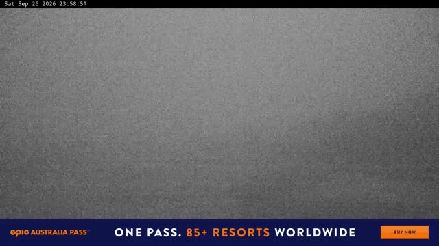 Perisher Blue Cow Live snow cam captured at 26 September 2026 at 11:59 pm AEST