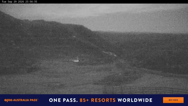 Perisher Blue Cow Live snow cam captured at 29 September 2026 at 11:57 pm AEST