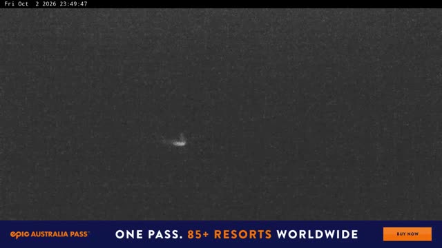 Perisher Blue Cow Live snow cam captured at 2 October 2026 at 11:50 pm AEST