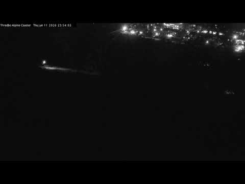 Thredbo Alpine Coaster Live snow cam captured at 11 June 2026 at 11:56 pm AEST