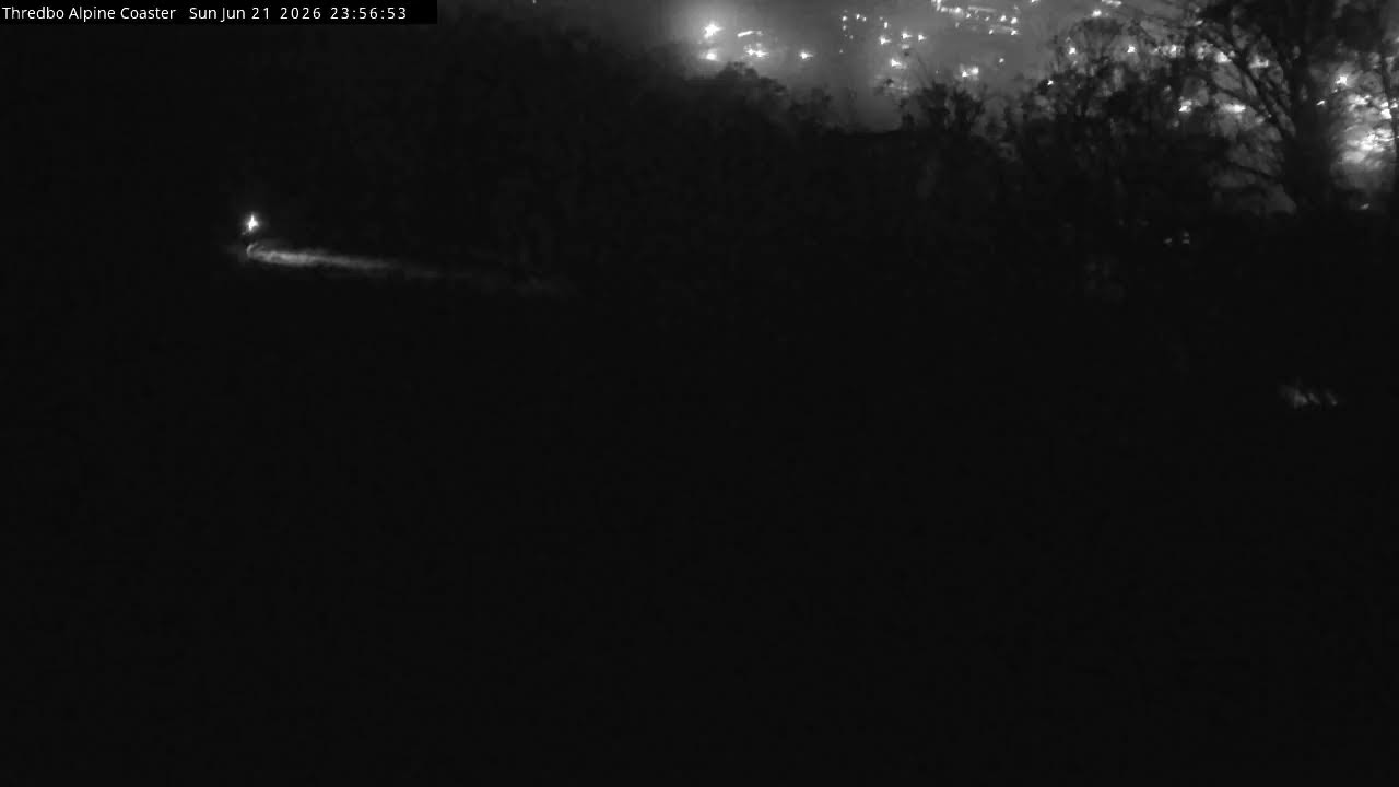 Thredbo Alpine Coaster Live snow cam captured at 21 June 2026 at 11:59 pm AEST