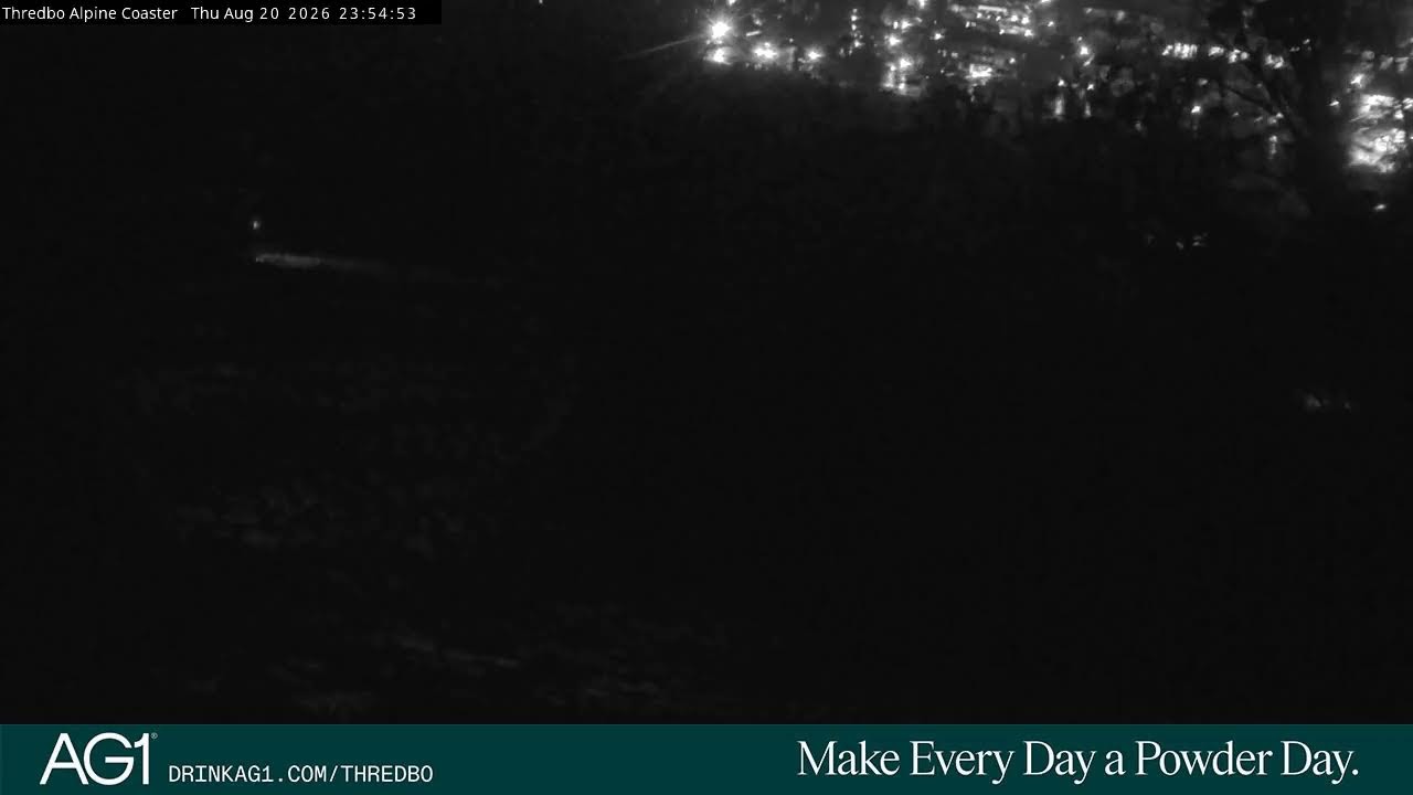 Thredbo Alpine Coaster Live snow cam captured at 20 August 2026 at 11:56 pm AEST