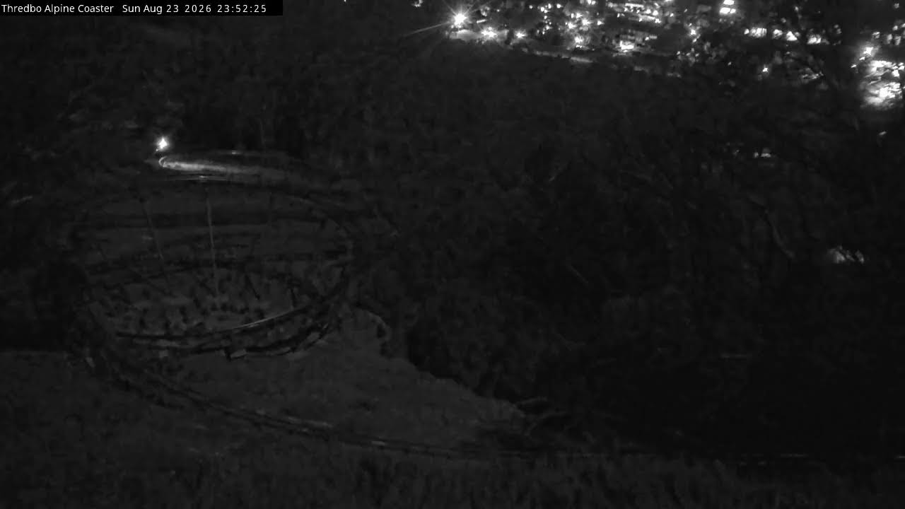 Thredbo Alpine Coaster Live snow cam captured at 23 August 2026 at 11:56 pm AEST