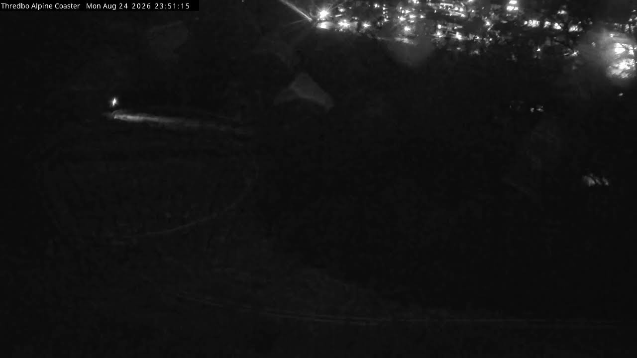 Thredbo Alpine Coaster Live snow cam captured at 24 August 2026 at 11:56 pm AEST
