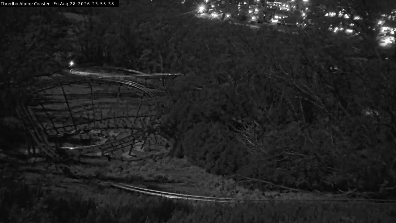 Thredbo Alpine Coaster Live snow cam captured at 28 August 2026 at 11:56 pm AEST