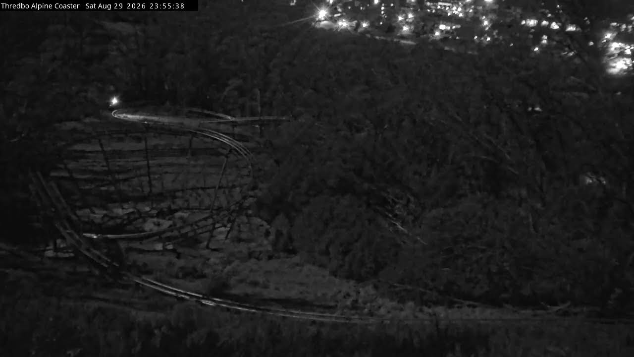 Thredbo Alpine Coaster Live snow cam captured at 29 August 2026 at 11:56 pm AEST