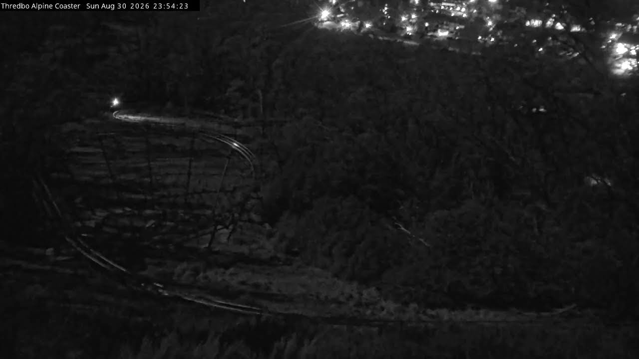 Thredbo Alpine Coaster Live snow cam captured at 30 August 2026 at 11:56 pm AEST