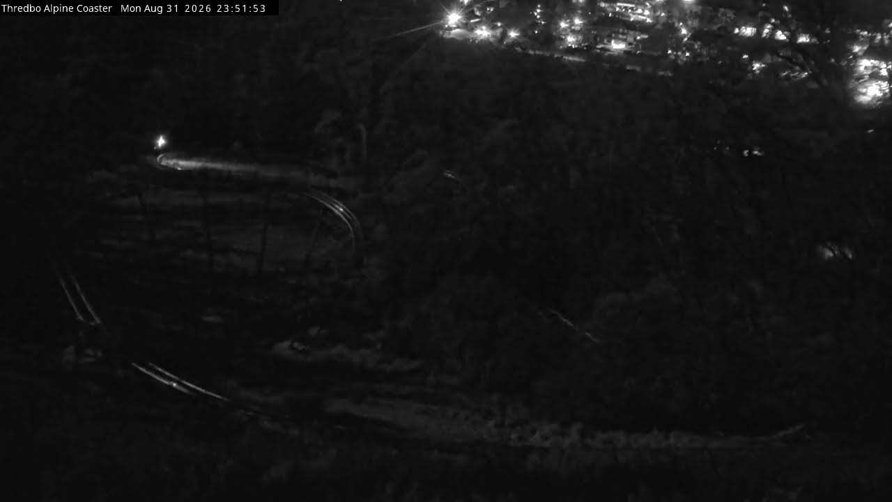 Thredbo Alpine Coaster Live snow cam captured at 31 August 2026 at 11:56 pm AEST