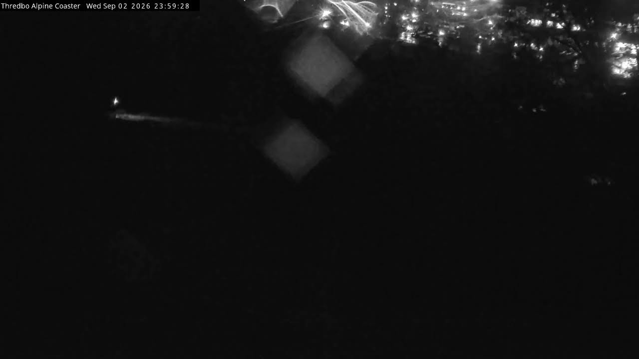 Thredbo Alpine Coaster Live snow cam captured at 2 September 2026 at 11:59 pm AEST