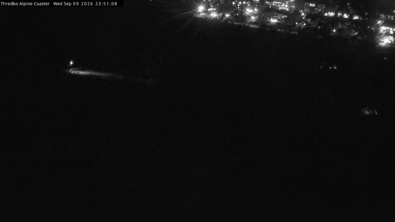 Thredbo Alpine Coaster Live snow cam captured at 9 September 2026 at 11:54 pm AEST