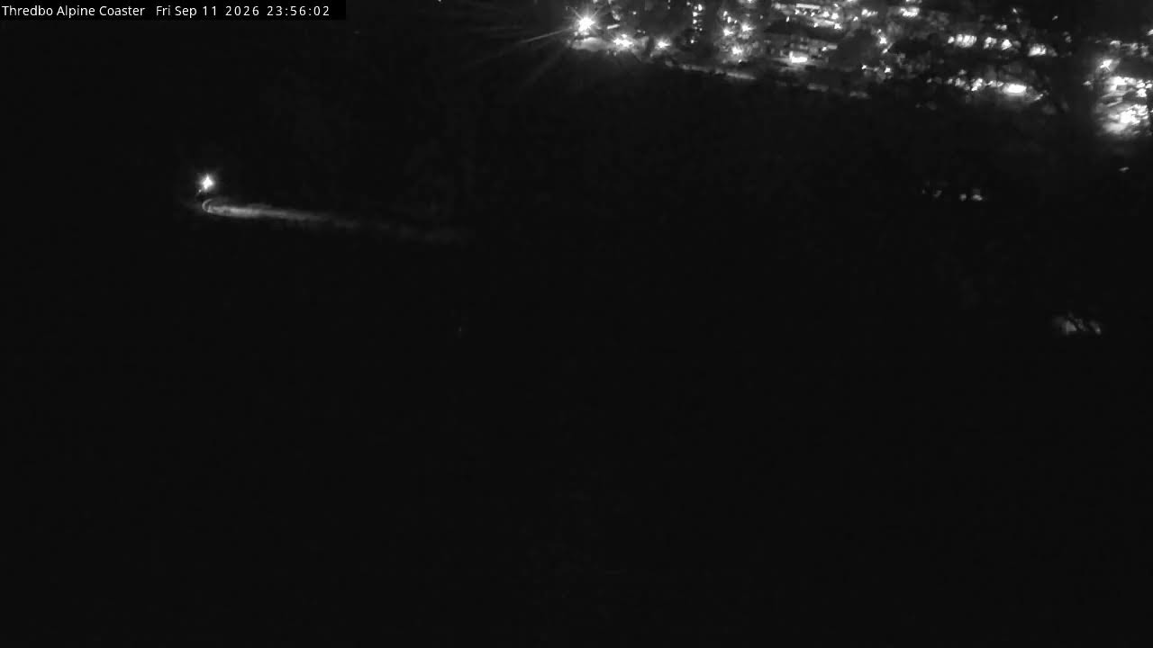 Thredbo Alpine Coaster Live snow cam captured at 11 September 2026 at 11:57 pm AEST