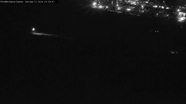 Thredbo Alpine Coaster Live snow cam captured at 13 September 2026 at 11:59 pm AEST