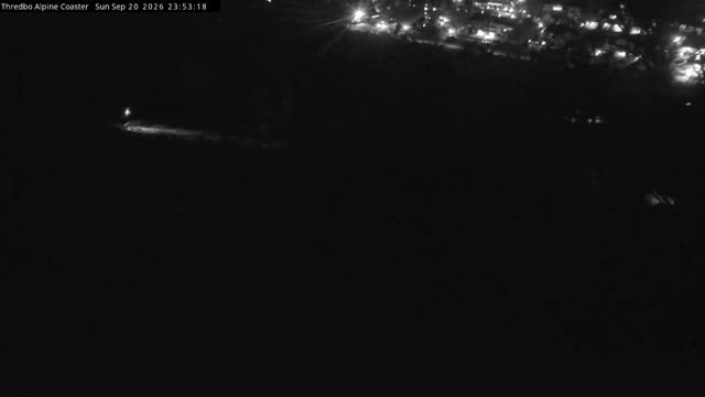 Thredbo Alpine Coaster Live snow cam captured at 20 September 2026 at 11:53 pm AEST