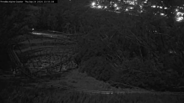 Thredbo Alpine Coaster Live snow cam captured at 24 September 2026 at 11:56 pm AEST