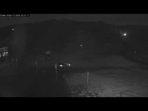 Thredbo Cruiser Area snow cam captured at 12 June 2026 at 11:56 pm AEST