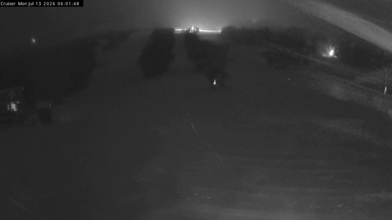 Thredbo Cruiser Area snow cam captured at 13 July 2026 at 6:04 am AEST