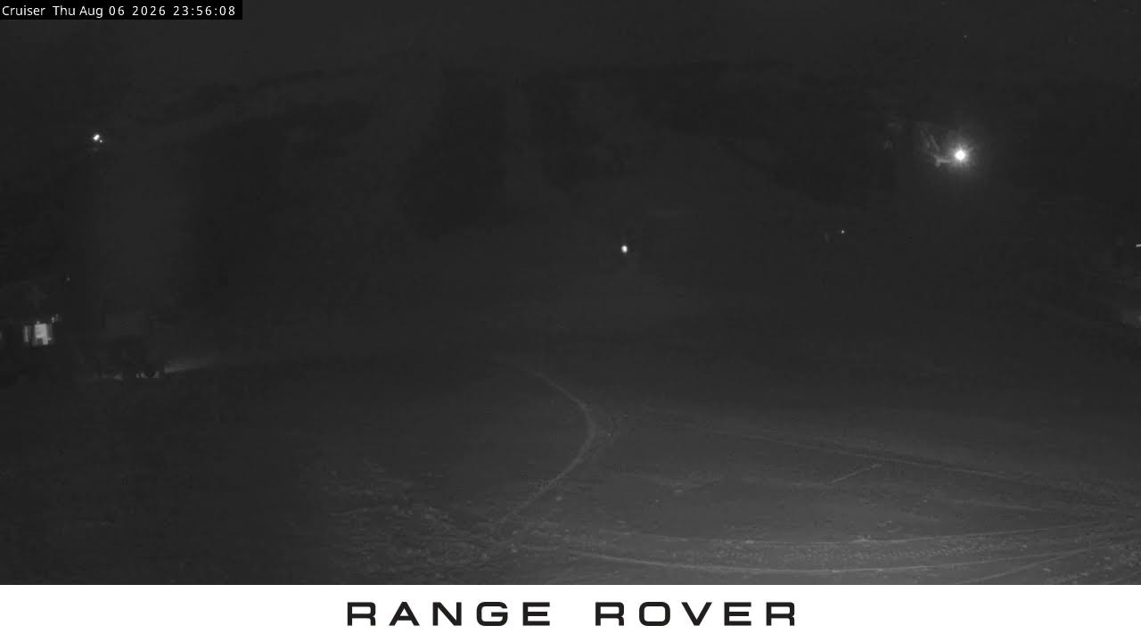 Thredbo Cruiser Area snow cam captured at 6 August 2026 at 11:59 pm AEST