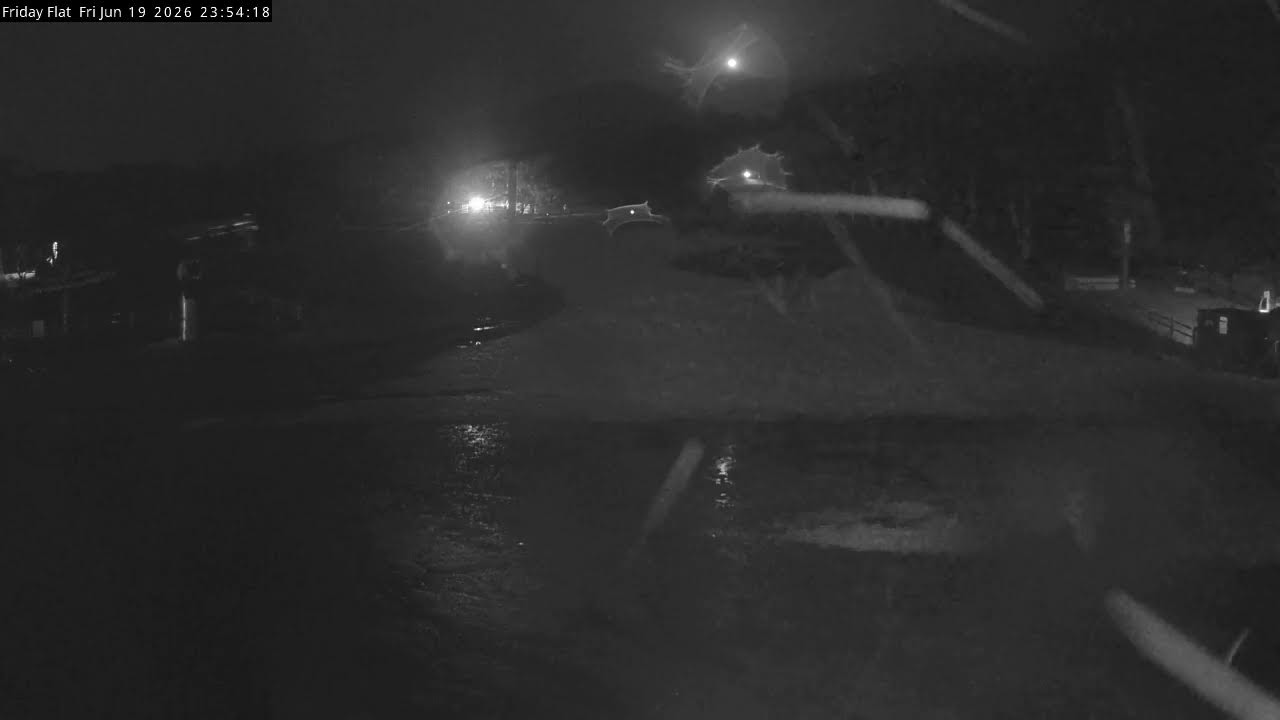 Thredbo Friday Flat Live snow cam captured at 19 June 2026 at 11:55 pm AEST