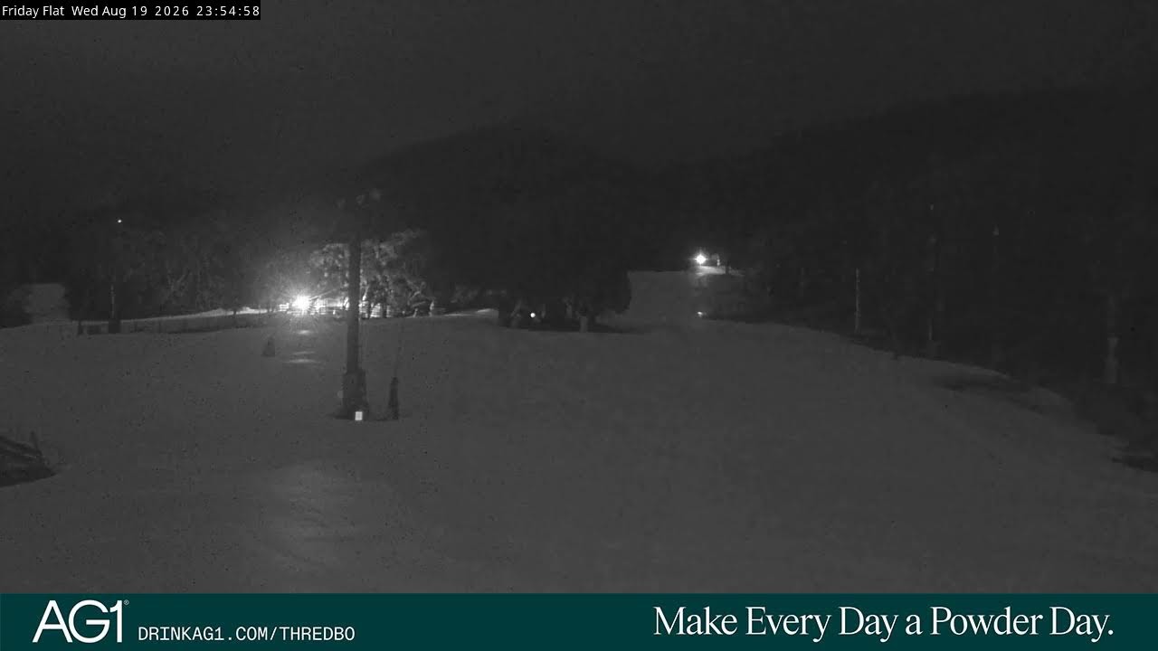 Thredbo Friday Flat Live snow cam captured at 19 August 2026 at 11:57 pm AEST