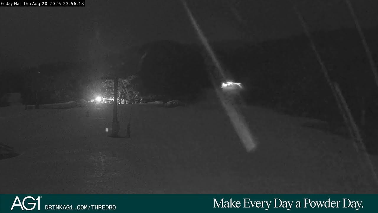 Thredbo Friday Flat Live snow cam captured at 20 August 2026 at 11:57 pm AEST
