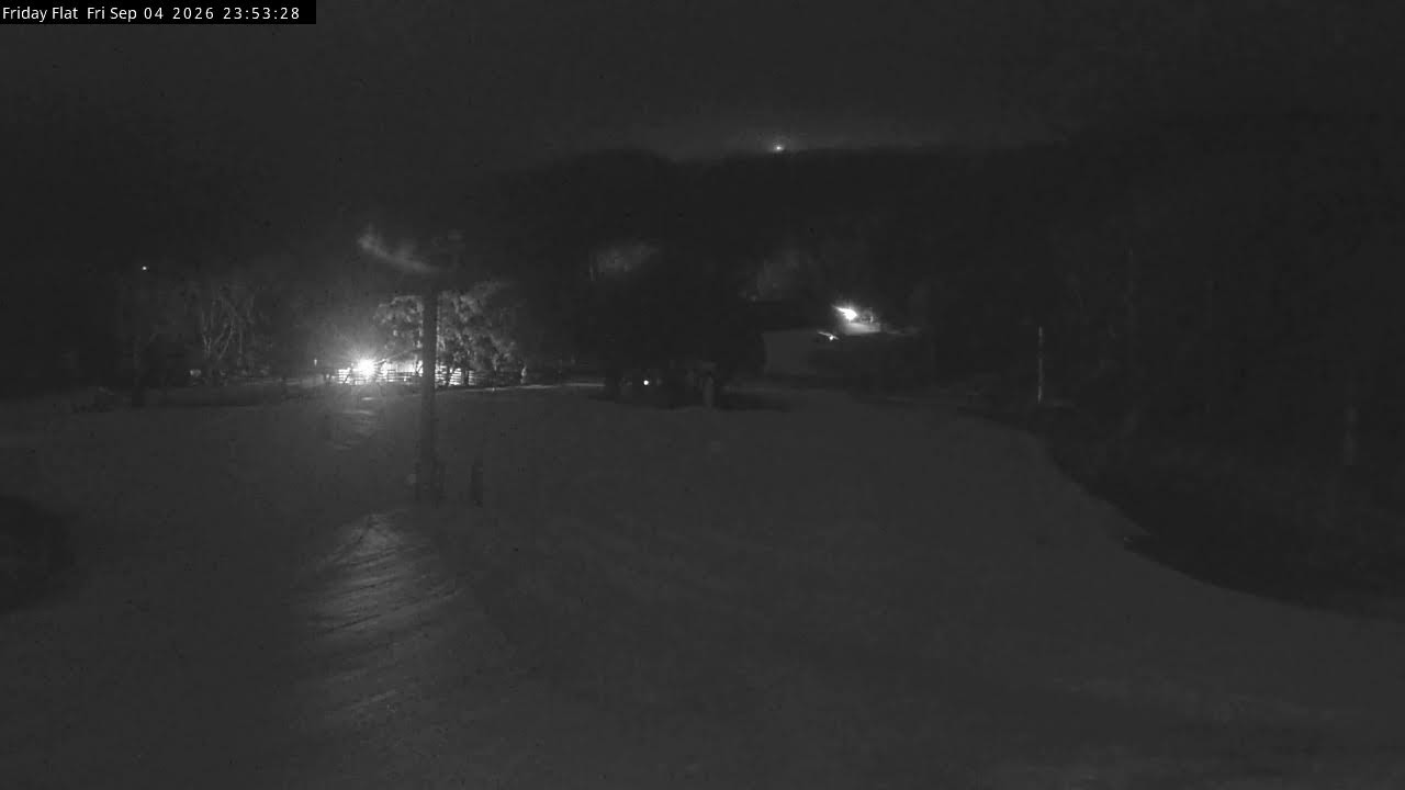 Thredbo Friday Flat Live snow cam captured at 4 September 2026 at 11:56 pm AEST