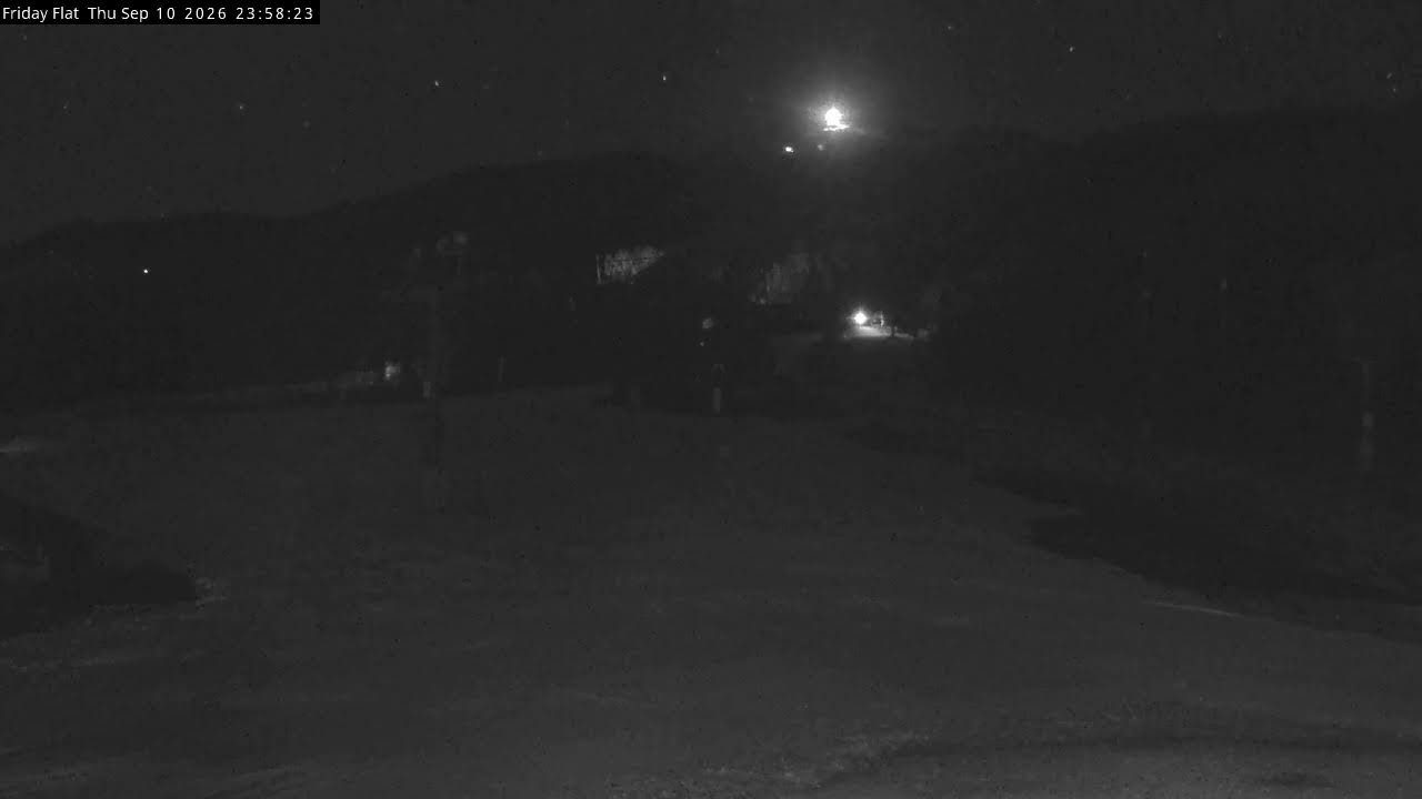 Thredbo Friday Flat Live snow cam captured at 10 September 2026 at 11:59 pm AEST