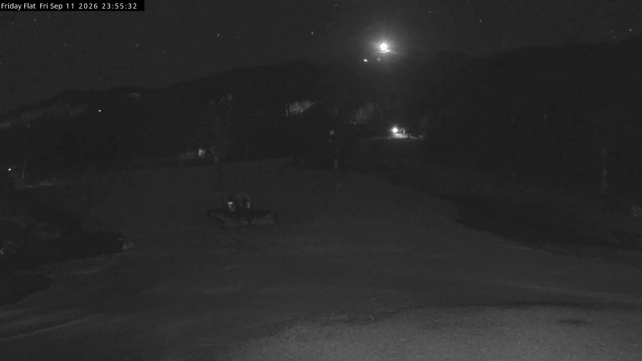 Thredbo Friday Flat Live snow cam captured at 11 September 2026 at 11:57 pm AEST