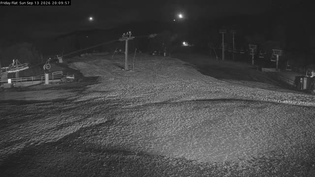 Thredbo Friday Flat Live snow cam captured at 13 September 2026 at 8:10 pm AEST