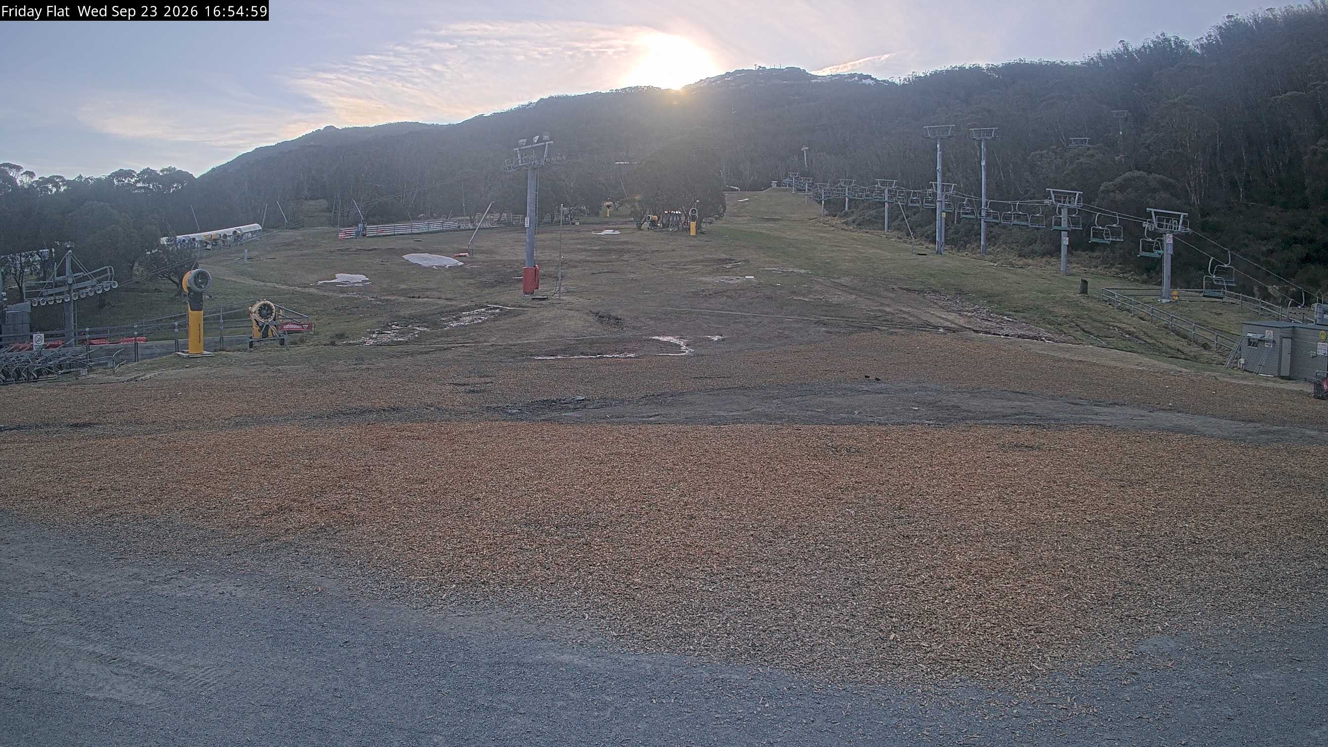Thredbo Friday Flat snow cam captured at 23 September 2026 at 4:56 pm AEST