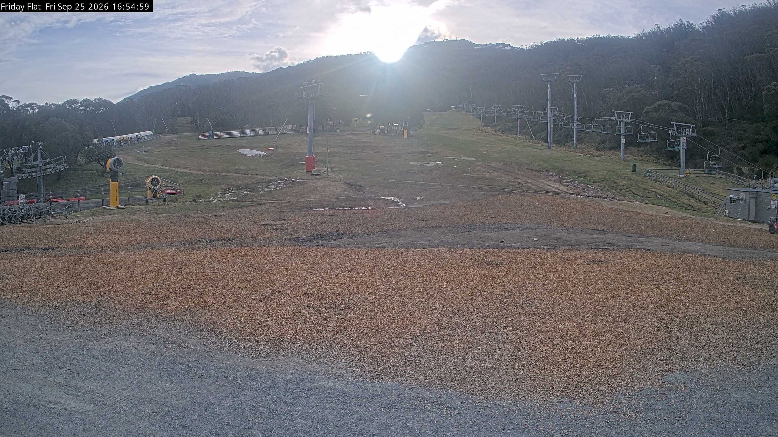 Thredbo Friday Flat snow cam captured at 25 September 2026 at 4:56 pm AEST