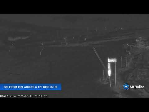 Mt Buller Skyline Live snow cam captured at 11 June 2026 at 11:56 pm AEST