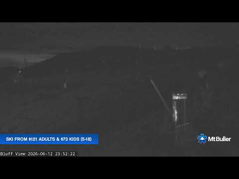 Mt Buller Skyline Live snow cam captured at 12 June 2026 at 11:56 pm AEST