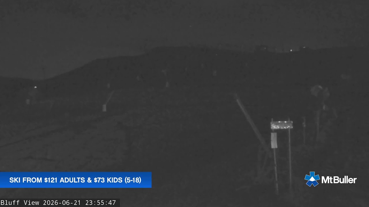 Mt Buller Skyline Live snow cam captured at 21 June 2026 at 11:58 pm AEST
