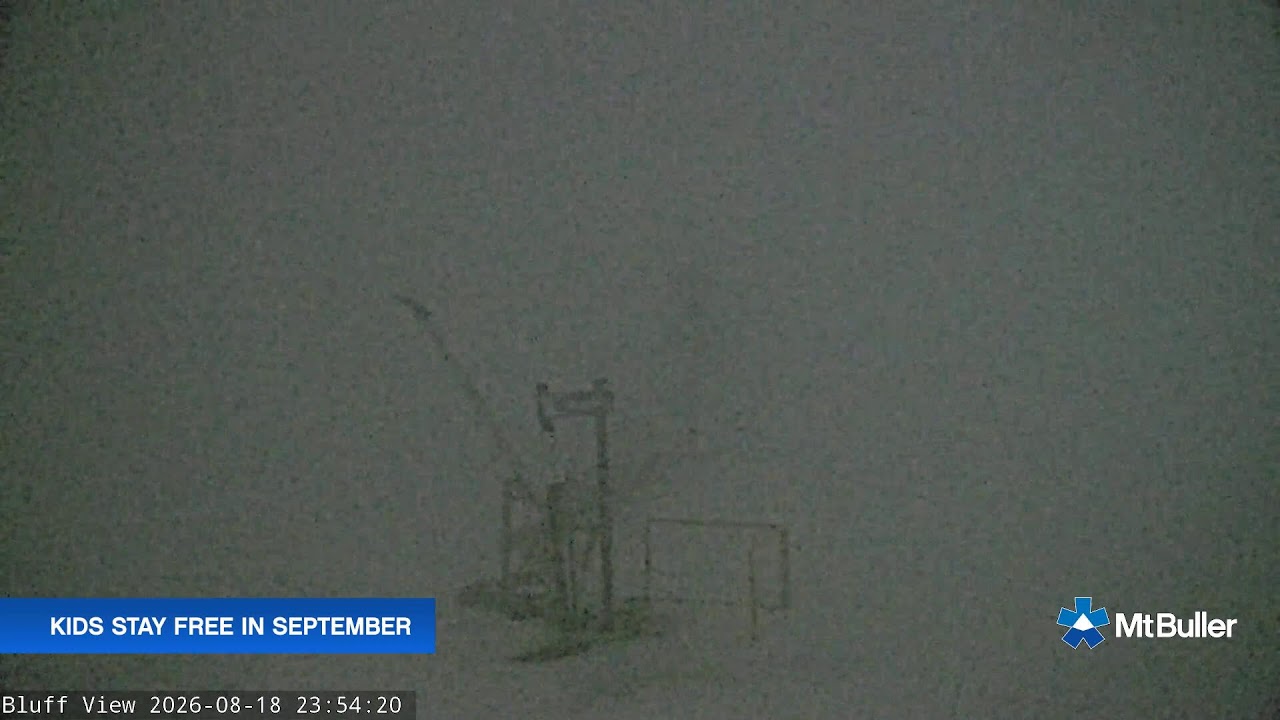 Mt Buller Skyline Live snow cam captured at 18 August 2026 at 11:55 pm AEST