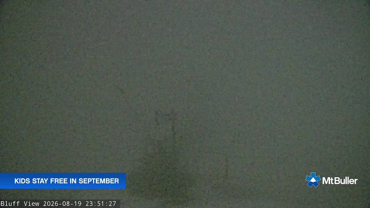 Mt Buller Skyline Live snow cam captured at 19 August 2026 at 11:55 pm AEST