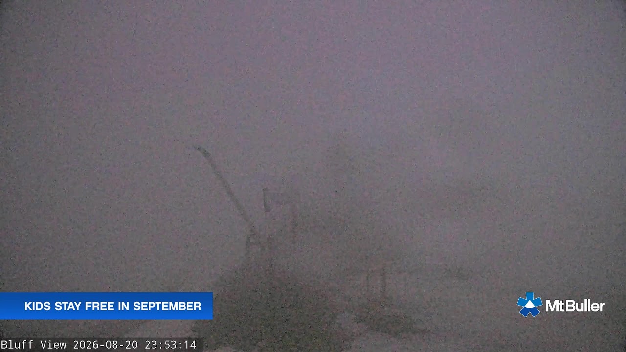 Mt Buller Skyline Live snow cam captured at 20 August 2026 at 11:55 pm AEST