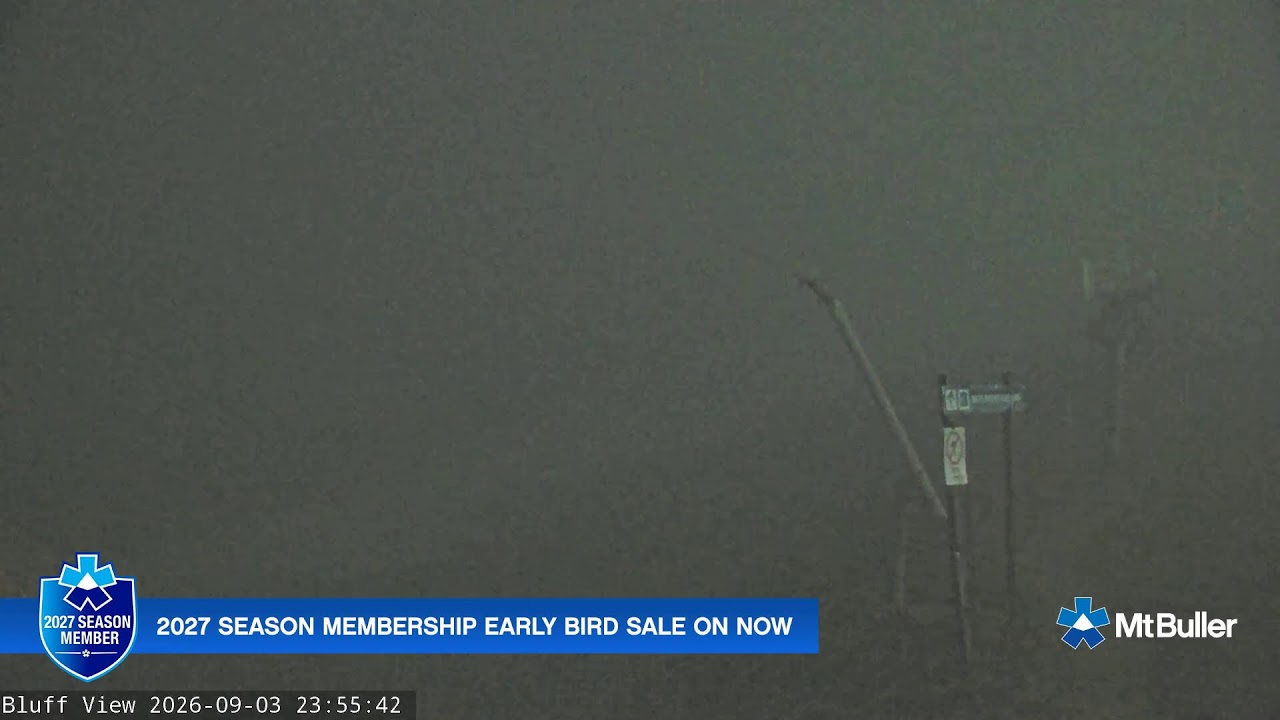 Mt Buller Skyline Live snow cam captured at 3 September 2026 at 11:55 pm AEST