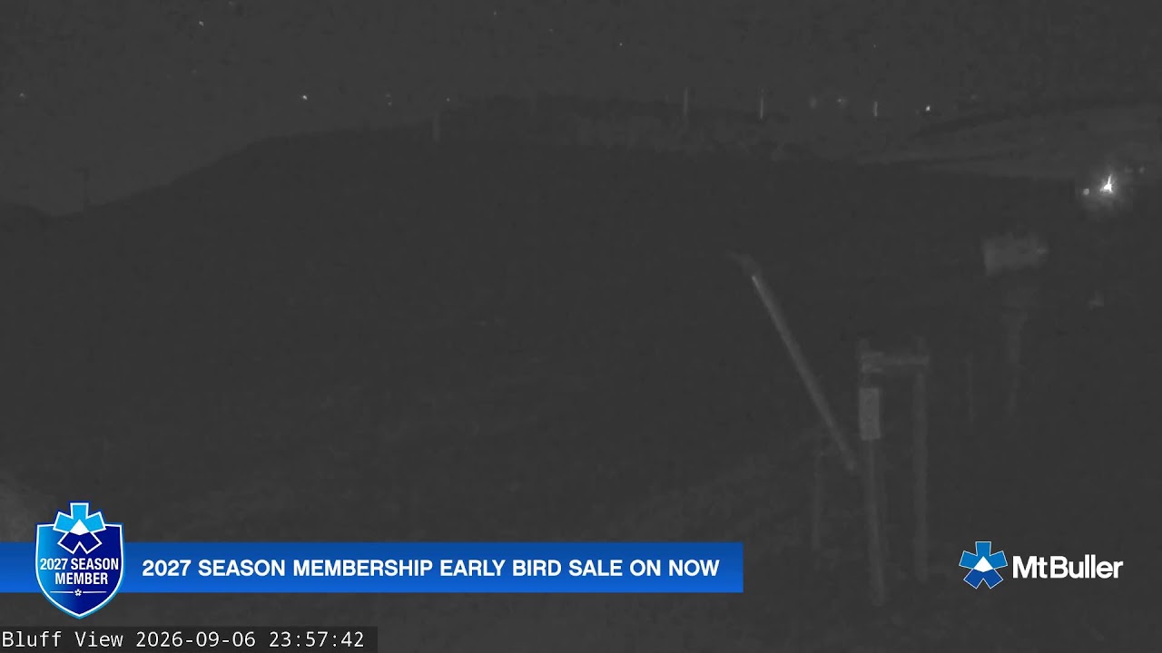 Mt Buller Skyline Live snow cam captured at 6 September 2026 at 11:59 pm AEST
