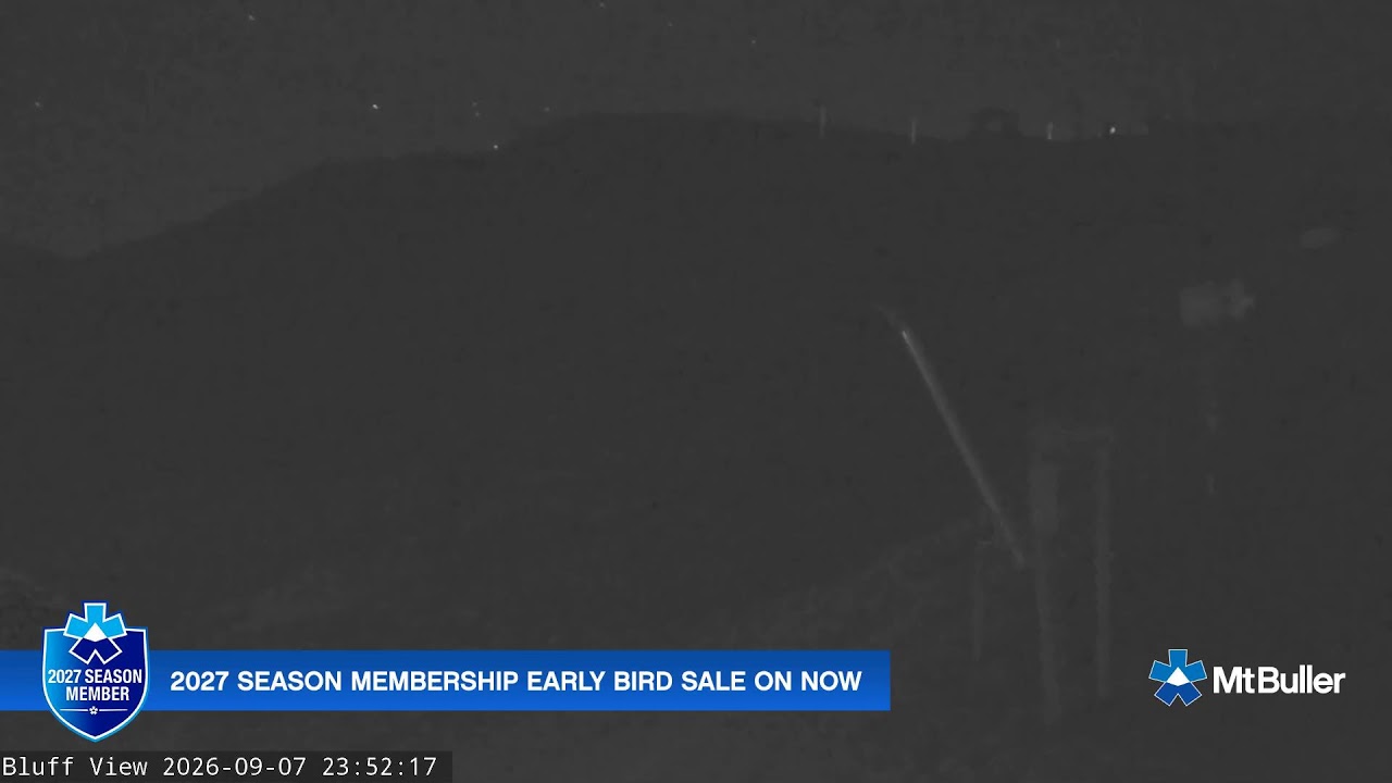 Mt Buller Skyline Live snow cam captured at 7 September 2026 at 11:54 pm AEST