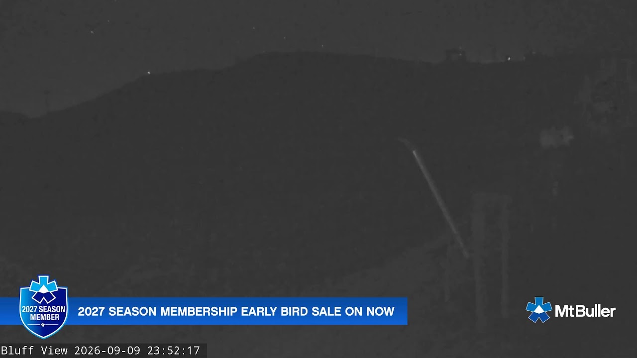 Mt Buller Skyline Live snow cam captured at 9 September 2026 at 11:54 pm AEST