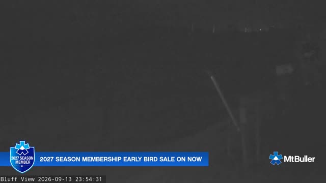 Mt Buller Skyline Live snow cam captured at 13 September 2026 at 11:54 pm AEST