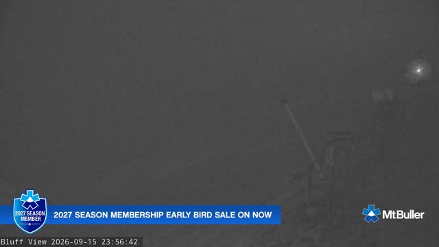 Mt Buller Skyline Live snow cam captured at 15 September 2026 at 11:57 pm AEST