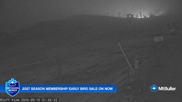 Mt Buller Skyline Live snow cam captured at 16 September 2026 at 1:44 am AEST