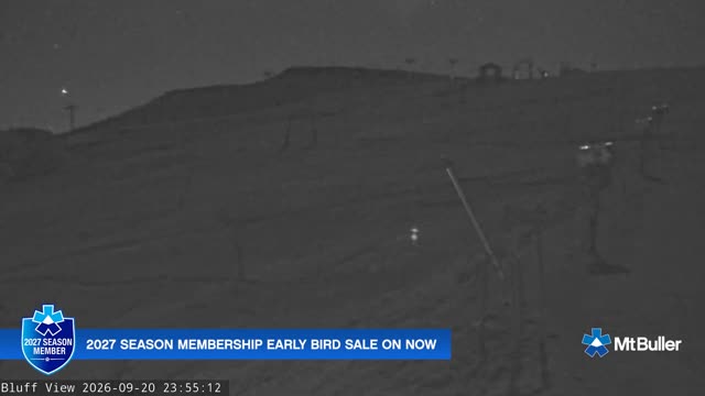 Mt Buller Skyline Live snow cam captured at 20 September 2026 at 11:55 pm AEST